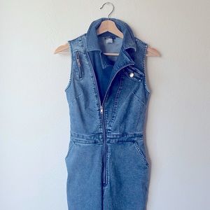 Venus sleeveless denim jumpsuit